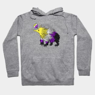 Nonbinary Echidna with Pronouns Hoodie